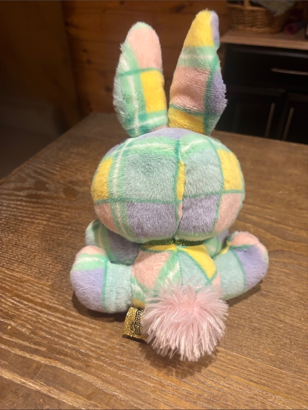 Gund Pastel Plaid Bunny Plush - Mint, Yellow, Pink, Lavender - Picture 2 of 4